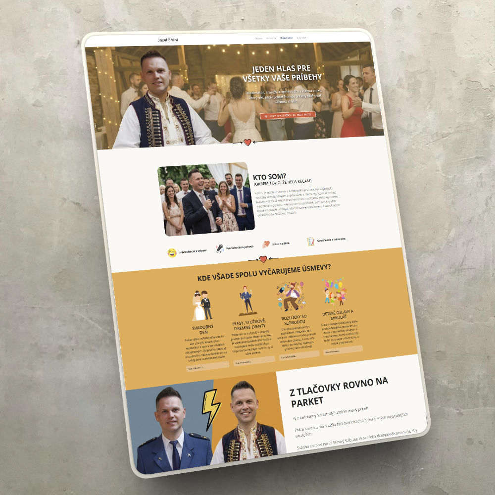 Webová prezentácia: Hovorca a moderátor